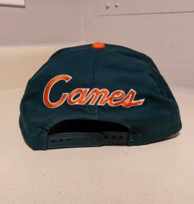Vintage Miami Hurricanes Sports Specialties Back Script Snapback