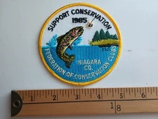 * 1985 NIAGARA COUNTY CONSERVATION WILDLIFE NY NEW YORK HUNTING FISHING PATCH *