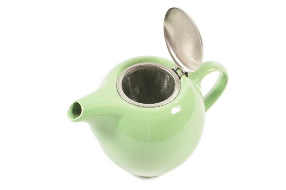 Tetera de 30 onzas con infusor de acero inoxidable y tapa Cordon Bleu verde resorte NUEVA Foto 4 de 4