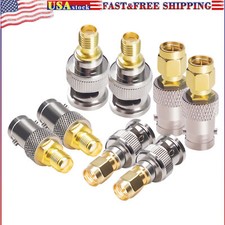 8PCS SMA to BNC Connectors Kit Male Female RF Coax Coaxial Adapter Converter