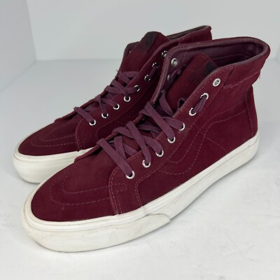 Vans Off The Wall Unisex 721277 Maroon Sk8 Hi-Top Suede Size