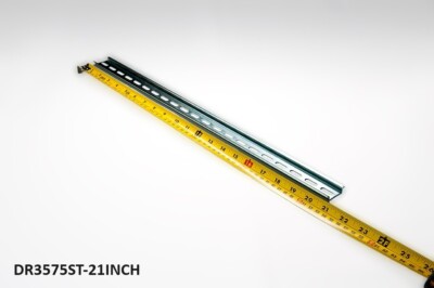 New DIN Rail Slotted Steel, Pre-Cut 35mm x 7.5mm, 525 mm (~21 (20.7) Inch) Long