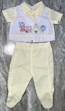 Vintage 1981 Cradle Togs Baby 0 - 3 Months Yellow White Pants  Top Philippines