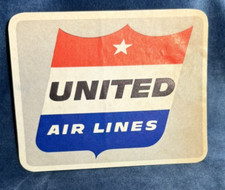 UNITED AIR LINES Wheaties Cereal Premium Airline Sticker c1955 Ephemera