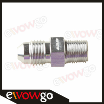 US SHIP 10AN AN10 Male To 1/2'' NPT Straight Aluminum Fitting Adapter Silver