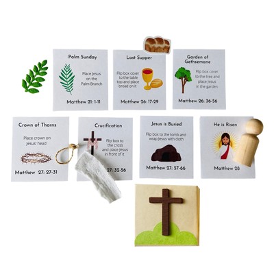Holy Week Gift Box Easter Gift Box, Interesting Wooden Figure Doll Gift Box