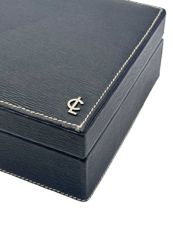 Coach винтажный на петлях черный текстурированный Epi кожаный жесткий чехол ювелирных изделий шкатулка Испания - Изображение 2 из 4