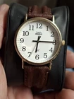 Timex Indiglo White Dial Gold Tone Mens Vintage 1990s Retro Quartz Watch