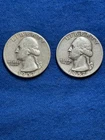 1957 & 1957 D US Washington Silver Quarters (2) - 25C - 90% Silver Coin(s)