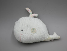 Vintage Russ Berrie Whale 6" Stuffed Animal Musical NON WORKING White Baby Toy