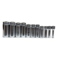 10 Pc Snap-on 3/8 Drive 6 Point Sae Deep Socket Set Sfs081-sfs281 READ DESC