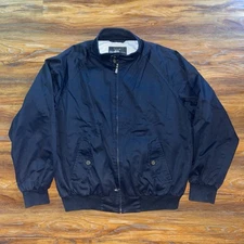 Brooks Brothers 346 Harrington Jacket Full Zip Cotton plaid Lined Men's L Blue