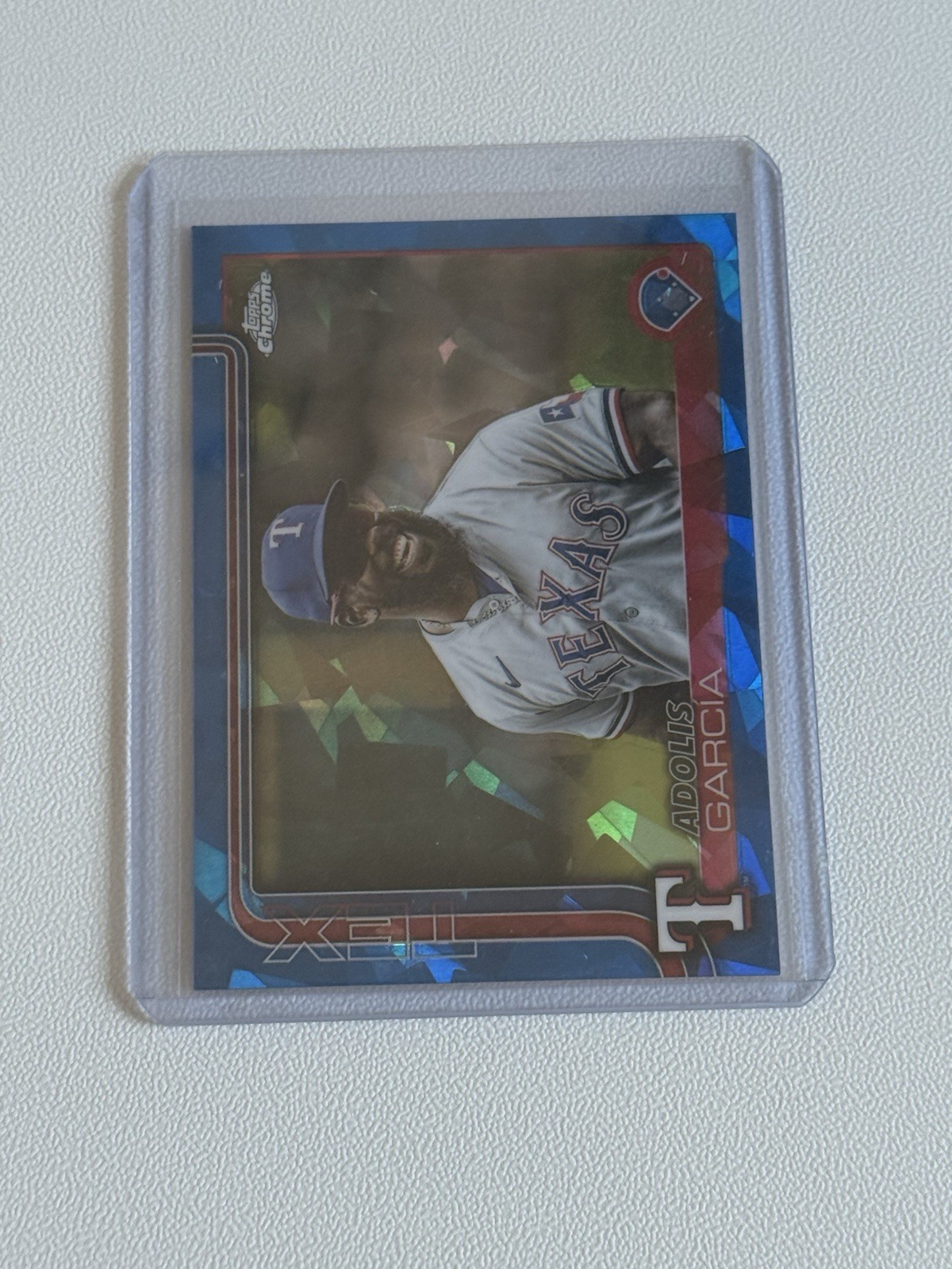 2025 Topps Chrome Sapphire Adolis Garcia Image Variation SP #293 Texas Rangers