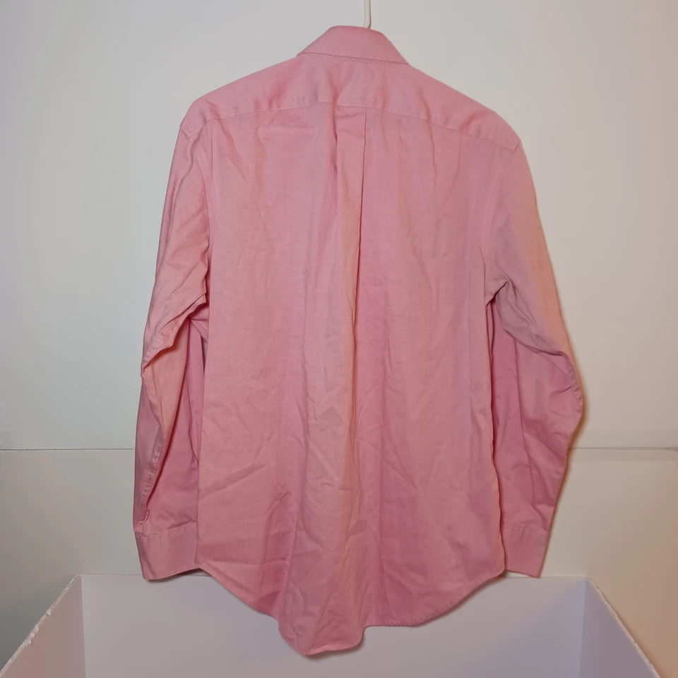 Camisa de vestir Ralph Lauren rosa con botones sin hierro para hombre talla L 15,5-32/33 Foto 3 de 4