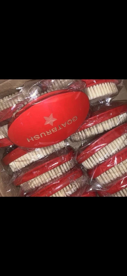 Conair Velvet Goat brush  Hairbrush Nylon Bristles  Soft-Touch Hand Red New  - Image 4 of 4