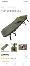 NASH Zed Bed SS 4 Wide Boy FISHING Bed 8 Leg, Zip In Sleeping Bag Plus Side Legs