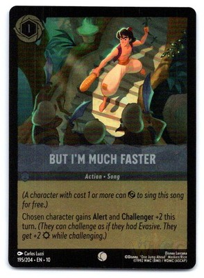 Lorcana But I'm Much Faster Whispers in the Well 10 COMMON COLD FOIL 195/204 NM
