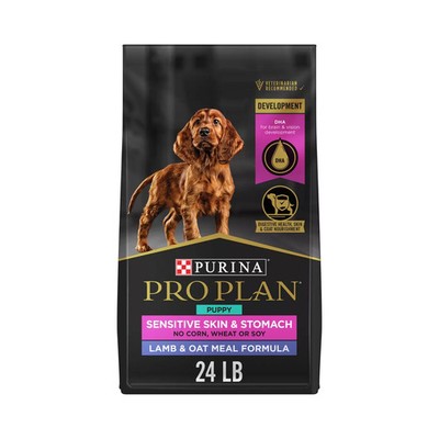 Purina Pro Plan Sensitive Skin & Stomach Puppy Food Lamb & Oat Meal Formula,24lb