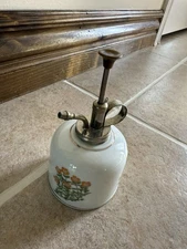 Vintage takahashi plant mister spritzer with wildflower design 6” tall 4” wide