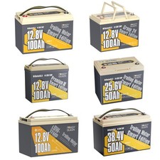 Power Queen LiFePO4 Lithium Battery 12V 24V 36V 50Ah 100Ah For RV Boat Solar lot