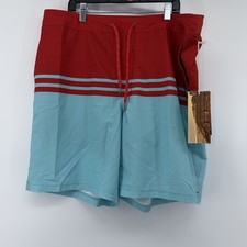 Fair Harbor Swim Shorts Mens XL The Ozone Short W/ Boxer Liner Chili Pepper