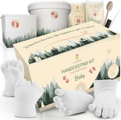 SOULBABY  Gipsabdruck Baby Hand Und Fuß [4 Abdrücke] I 100% Made in Germany I Ba