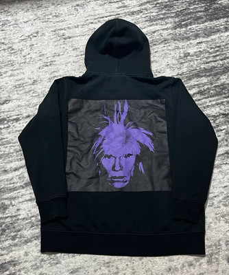 Calvin Klein x Raf Simons Andy Warhol Herren Hoodie schwarz S Kapuze Druckgrafik