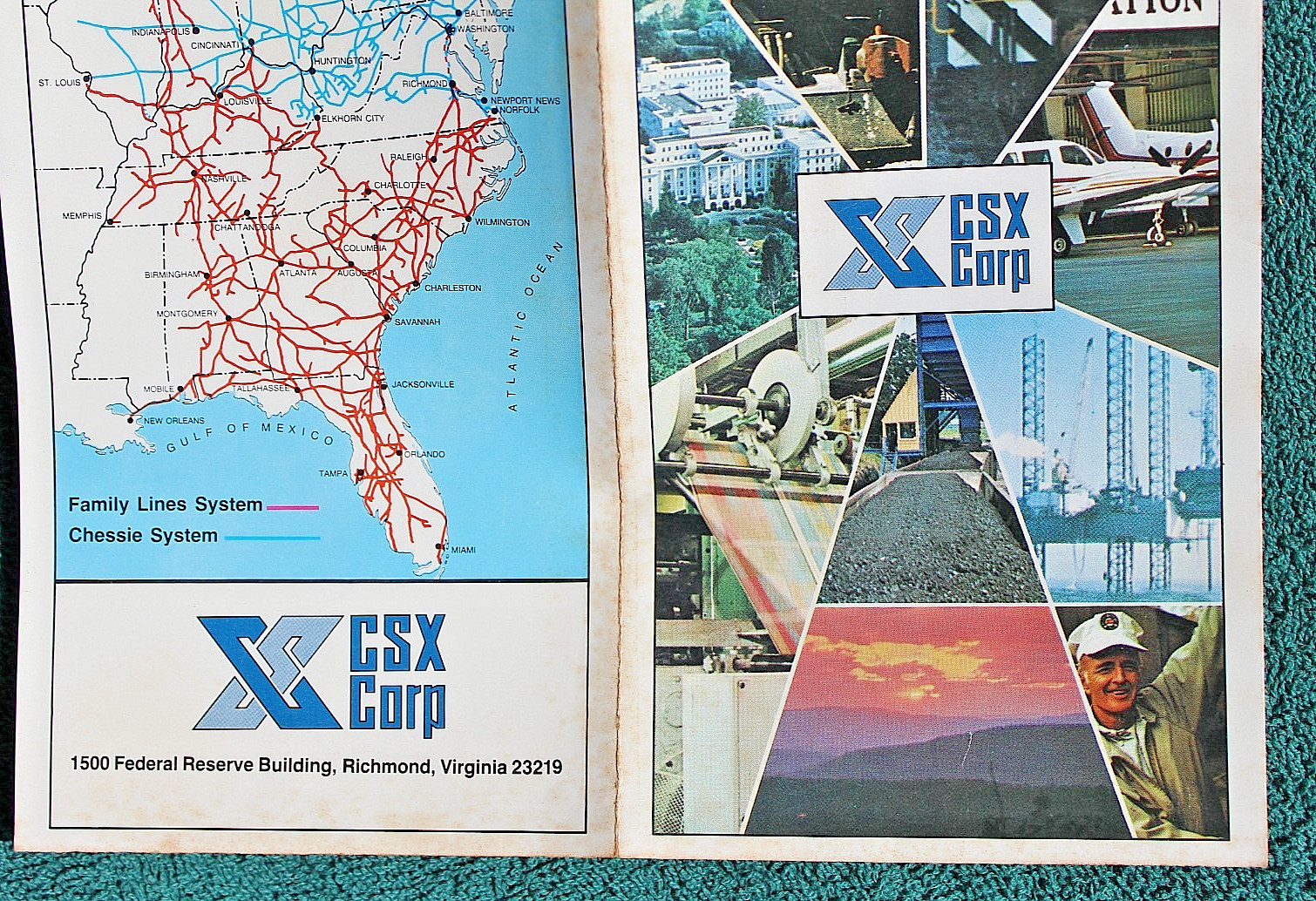 CSX Railroad Advertisement Chessie System Railway Southern North Eastern Train