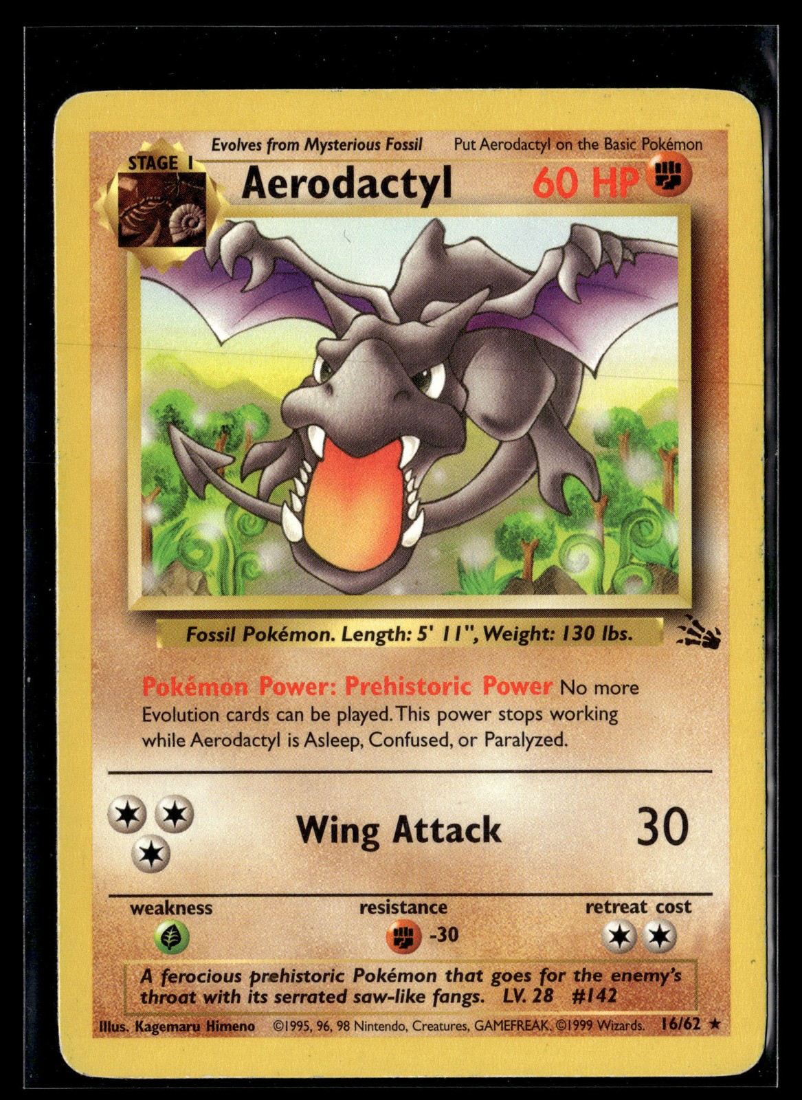Pokemon TCG Fossil #16/62 Aerodactyl (16)