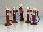 Job Lot 5 Various Vintage Dinky, Britains ? Shell Petrol Pumps Repainted