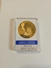 American Mint Symbols Of Freedom 24k Gold Layered Statue Of Liberty Coin