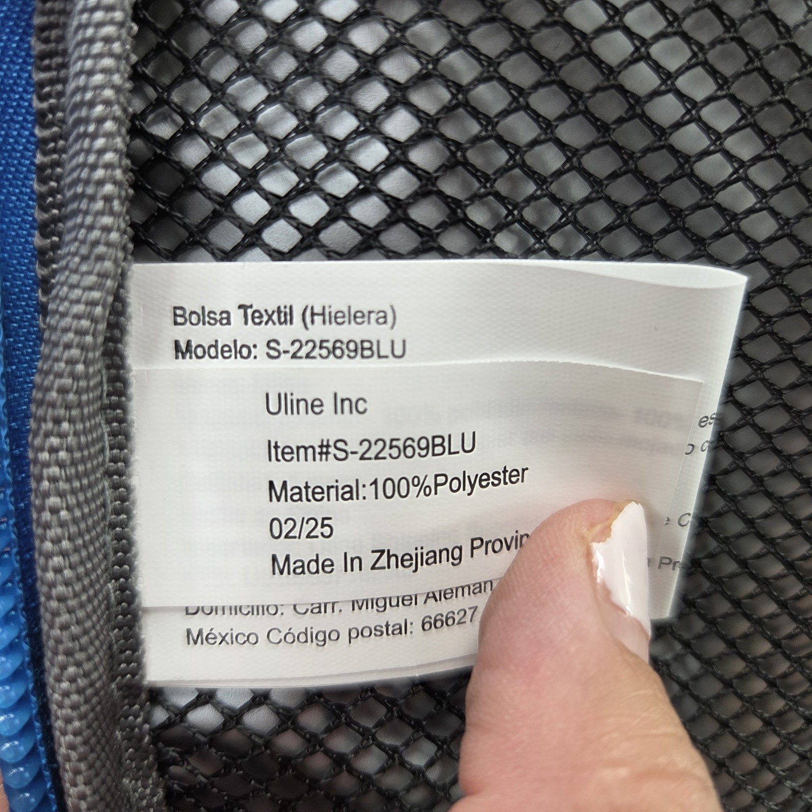 Uline Sticker Labels ULINE Insulated Cooler Bag Black Blue 26 Qt 36 Can S-22569BLU | eBay