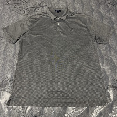 Peter Millar Crown Crafted Polo Shirt Golf San Gabriel Country Club Sz XL Gray.