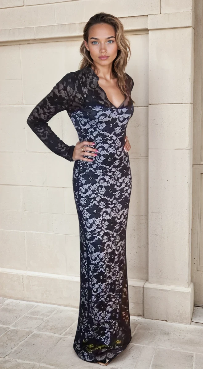 chinese dress ladies Maeya Maxi Dress - Black