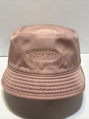 Coach Reversible Signature Nylon Bucket Hat c9715. Rose 