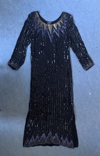 Vintage Sequined Evening Gown Hand Made