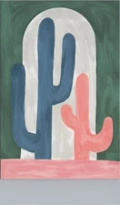Modern Abstract Cactus Art New 2025 Image Card Blank Back 4x6
