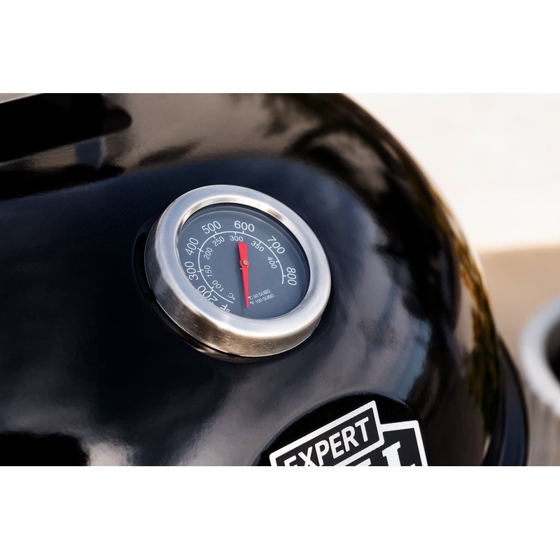 22.5in Charcoal Kettle Grill Outdoor Cooking Ash Catcher Heat Gauge Storage Rack