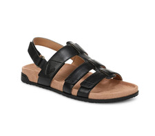 NEW VIONIC Women's Eureka Strappy Sandal - Black Leather