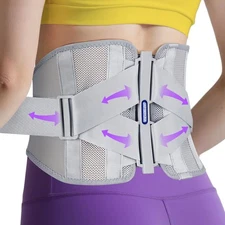 X-Large Back Brace for Lower Back Pain Relief - Adjustable Lumbar Support