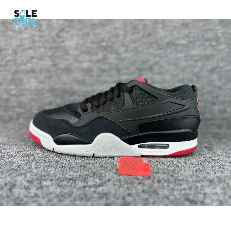 Nike Air Jordan 4 RM Black Gray Red Men's Basketball Shoes FQ7939