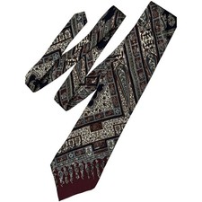 Regatta Men's Necktie Italian Silk Paisley Print Vintage 4 W X 57 L RN 59495