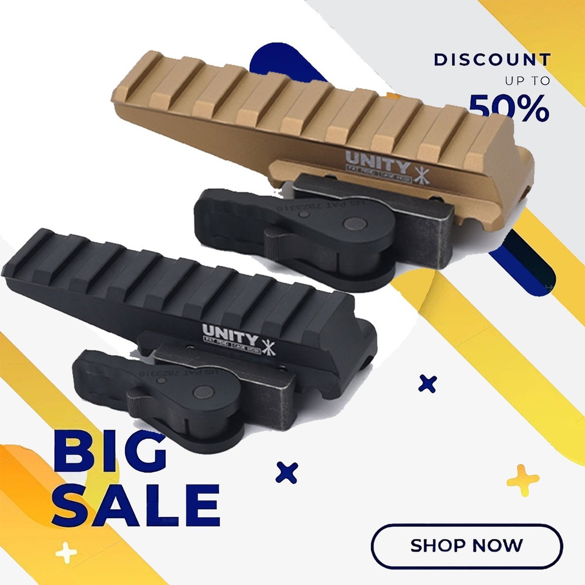 New Unity Tactical FAST Optics Riser w/ QD Lever for EOTech EXPS