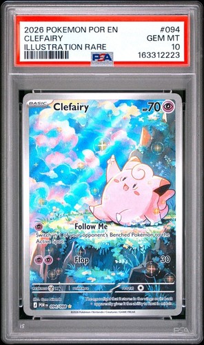 2026 Pokemon Perfect Order CLEFAIRY 094/088 Illustration Rare PSA 10