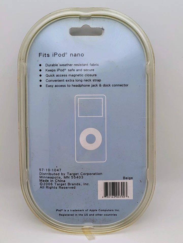 Capa coldre de lona Tuari para iPod Nano 1G, 2G (marrom/castanho) chaveiro gancho fivela - Imagem 2 de 2