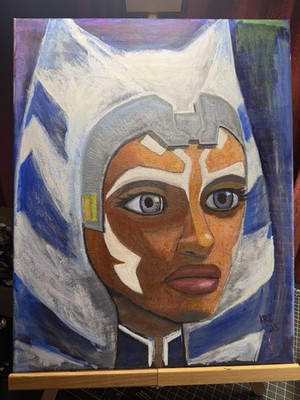 Ahsoka Tano Star Wars: The Clone Wars Painting Acrylic 20  x 16  Inches Canvas