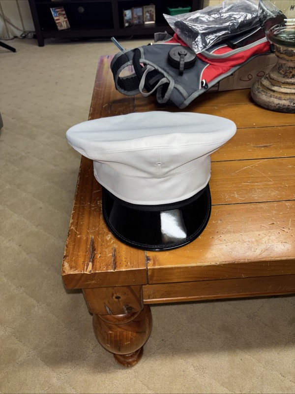 Bernard Cap Co Marine Corps Sz 7.5 Enlisted Blues Dress White Cover Hat