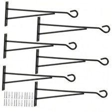 8" Hanging Plant Hooks, 6 Pack Hanging Basket Bracket Wall Hooks, Plant