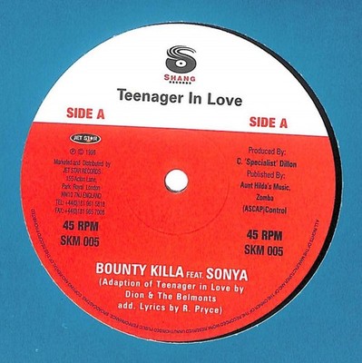 Bounty Killer, Sonya / Mr. Sunday - Teenager In Love (12'') (Near Mint (NM or M-)