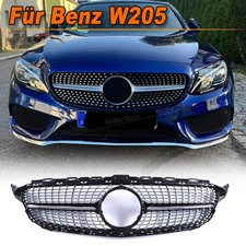 Kühlergrill Diamant Grill Schwarz für Mercedes Benz W205 C205 S205 A205 2015-18 Kühlergrill Diamant Grill Schwarz für Mercedes Benz W205 C205 S205 A205 2015-18
